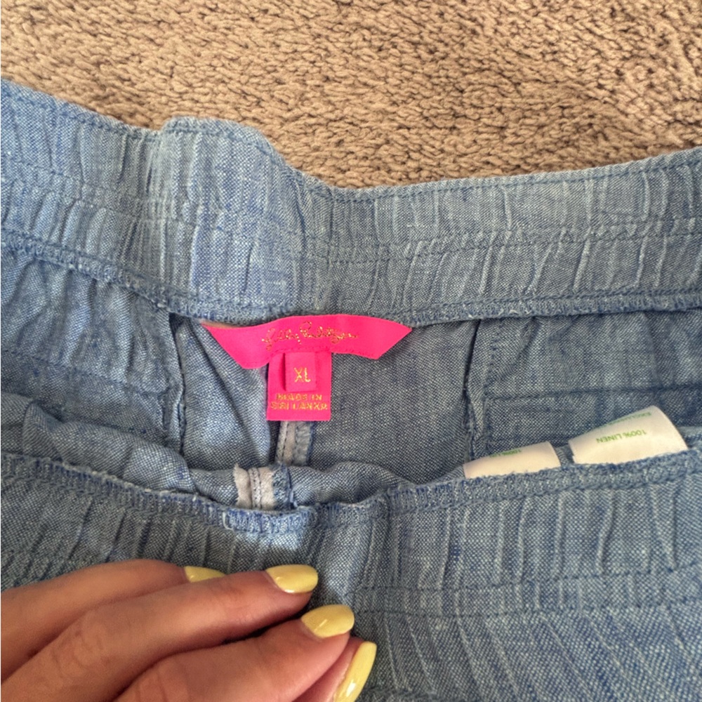 Lilly Pulitzer Scalloped linen shorts